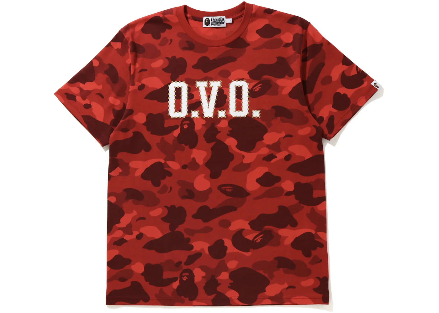 BAPE x OVO Color Camo Tee Red