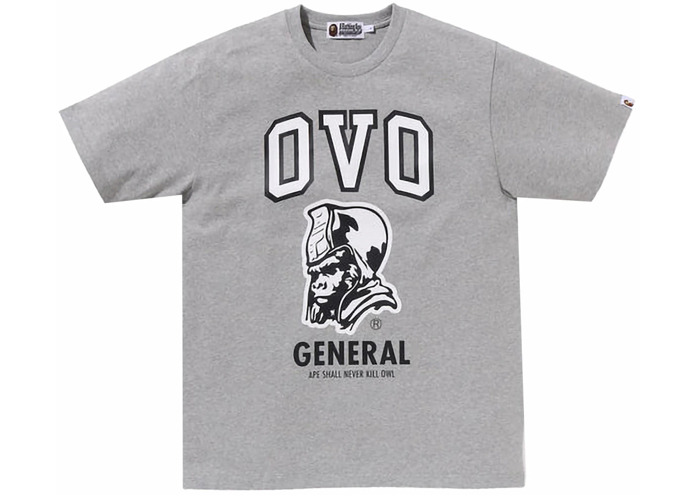 BAPE x OVO General Tee Grey