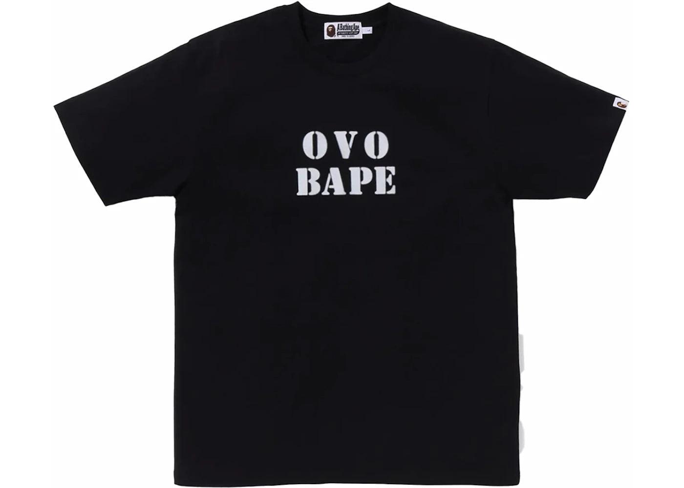 BAPE x OVO Stencil Logo Tee Black