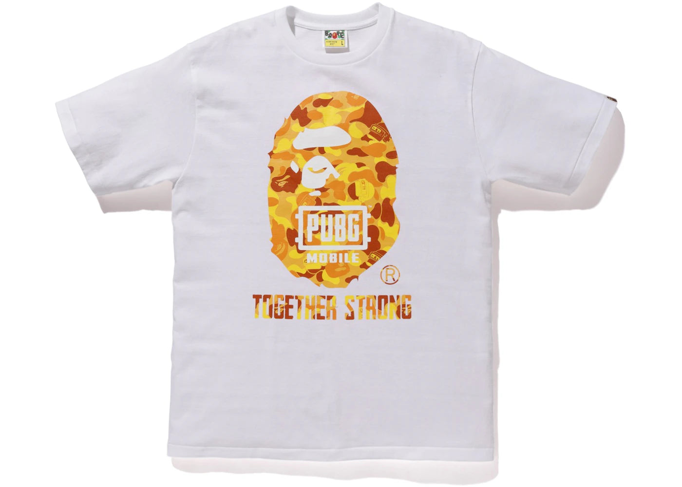 BAPE x PUBG Ape Head Tee White