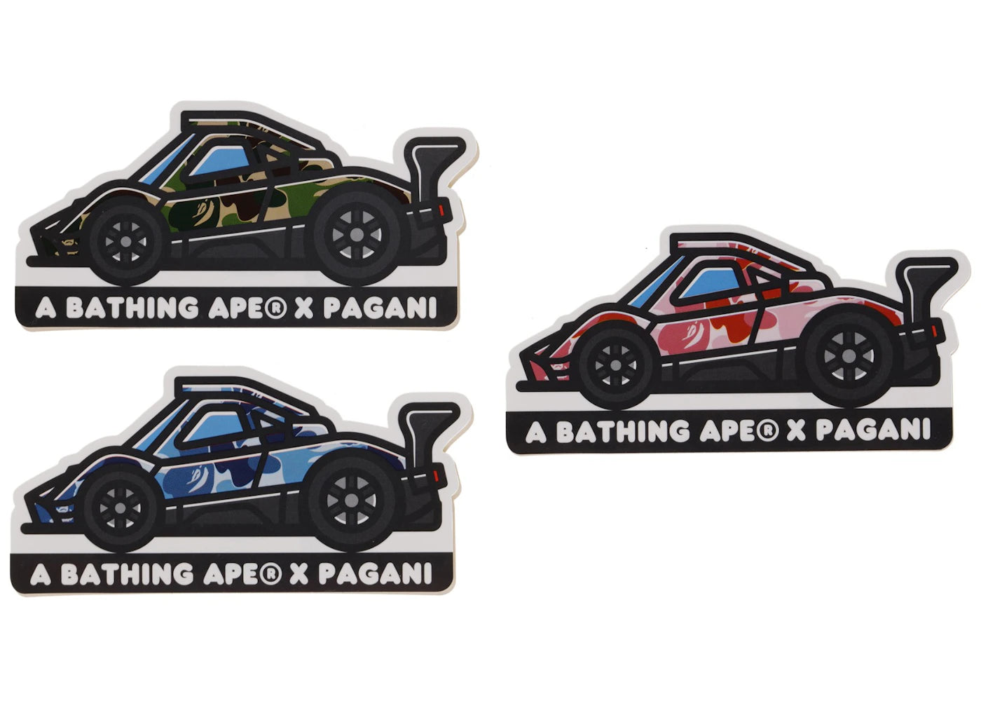 BAPE x Pagani Sticker Set Multi
