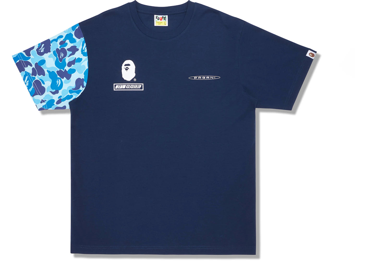 BAPE x Pagani Tee Navy Blue ABC Camo