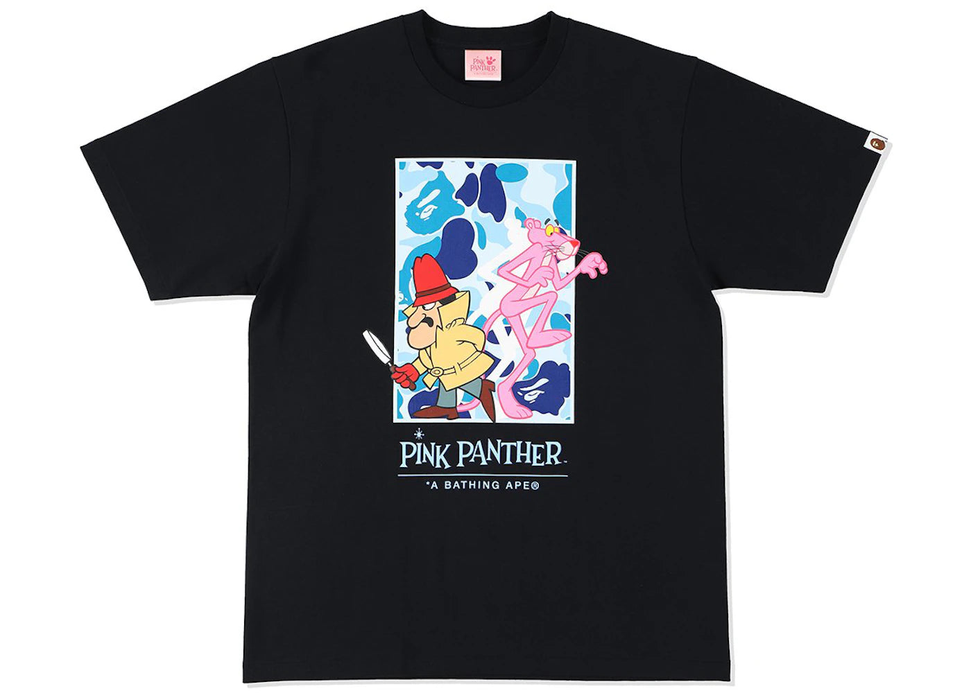 BAPE x Pink Panther ABC Camo Wall Tee Black
