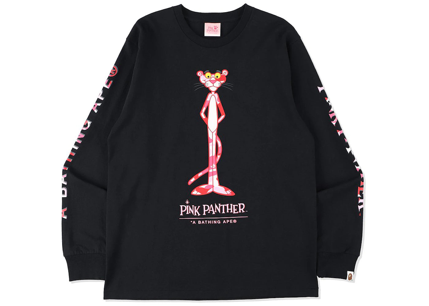BAPE x Pink Panther Long Sleeve Tee Black