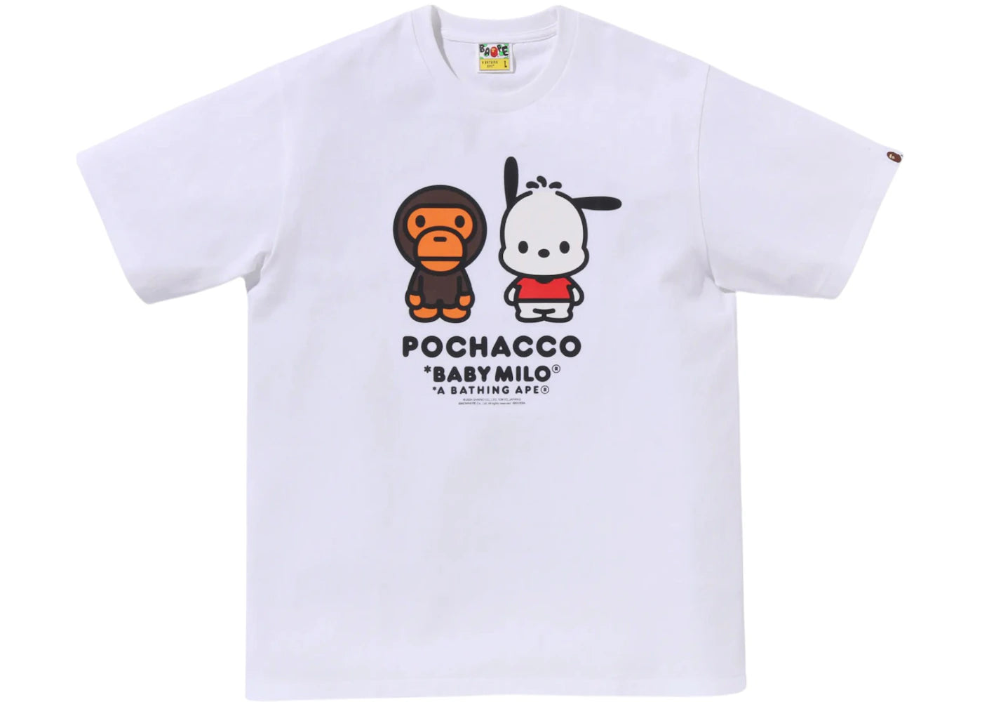 BAPE x Pochacco Baby Milo Tee White