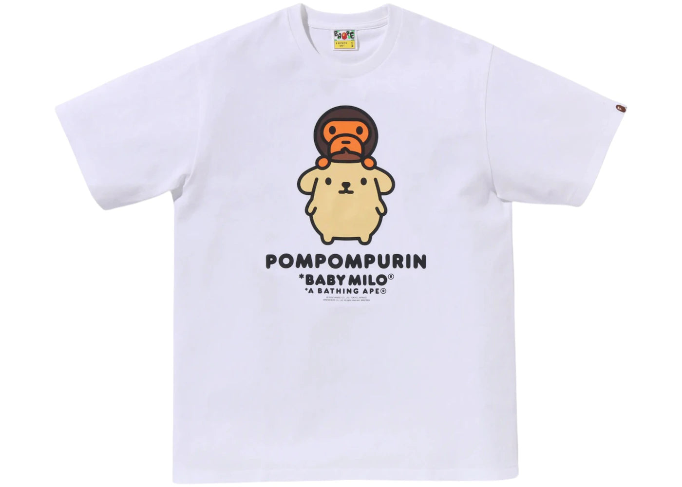 BAPE x PomPompurin Baby Milo Tee White
