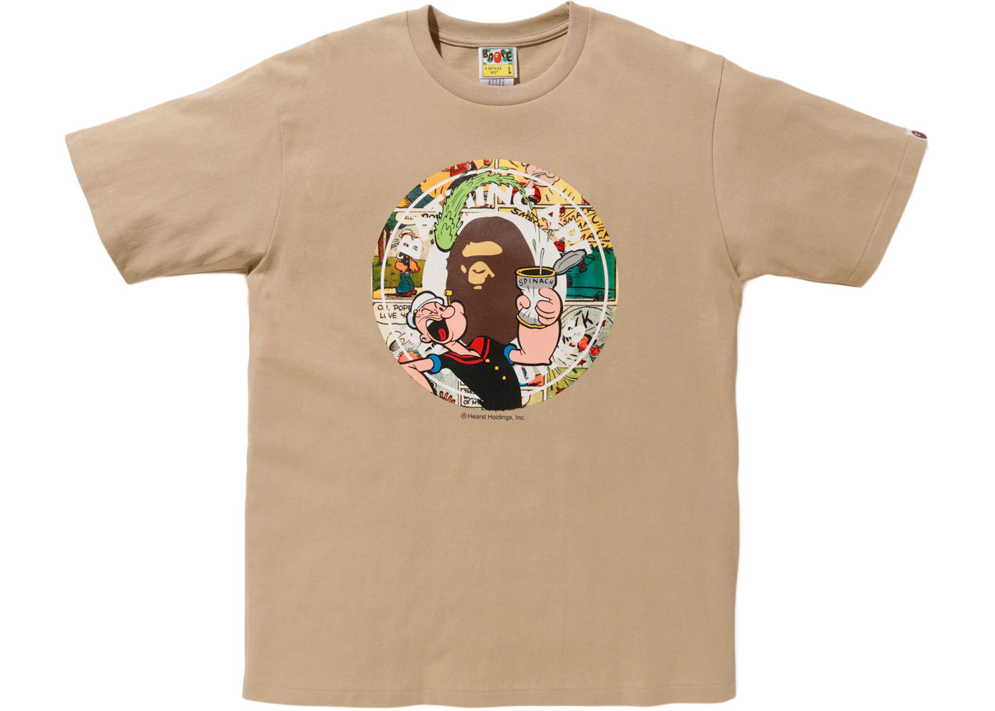 BAPE x Popeye Comic BWS Tee Beige