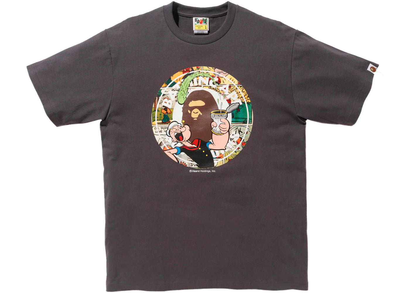 BAPE x Popeye Comic BWS Tee Charcoal