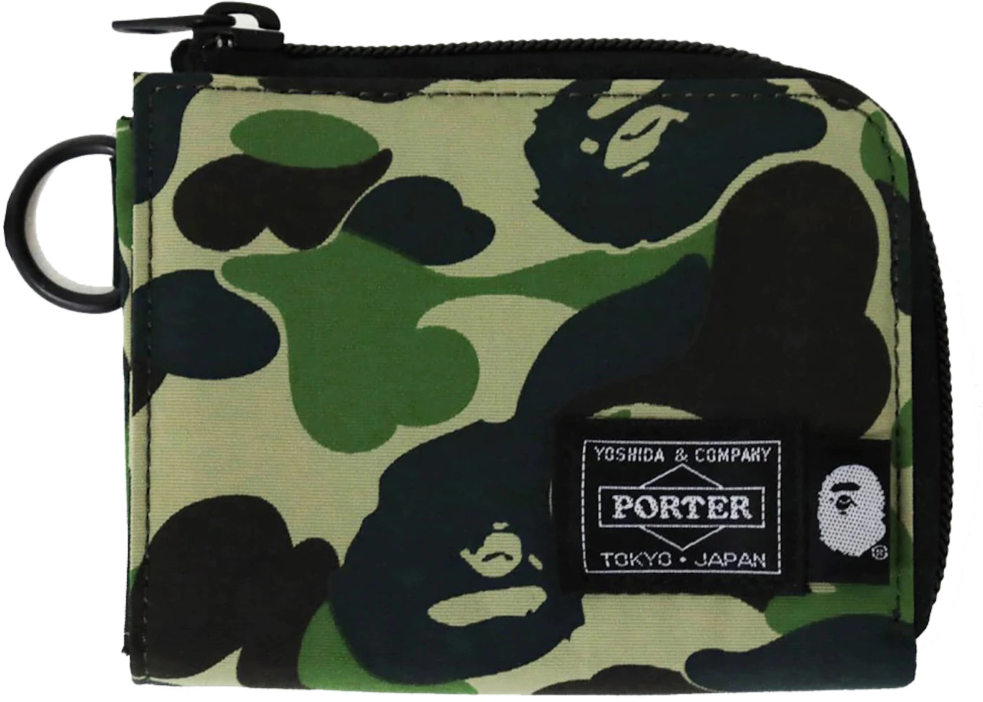 BAPE x Porter ABC Camo Mini Wallet Green