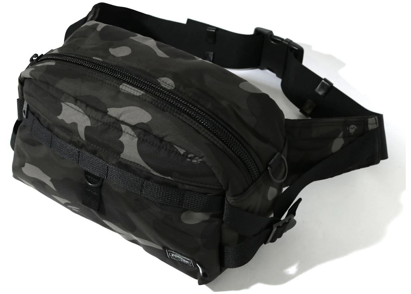 BAPE x Porter Color Camo Waist Bag Black