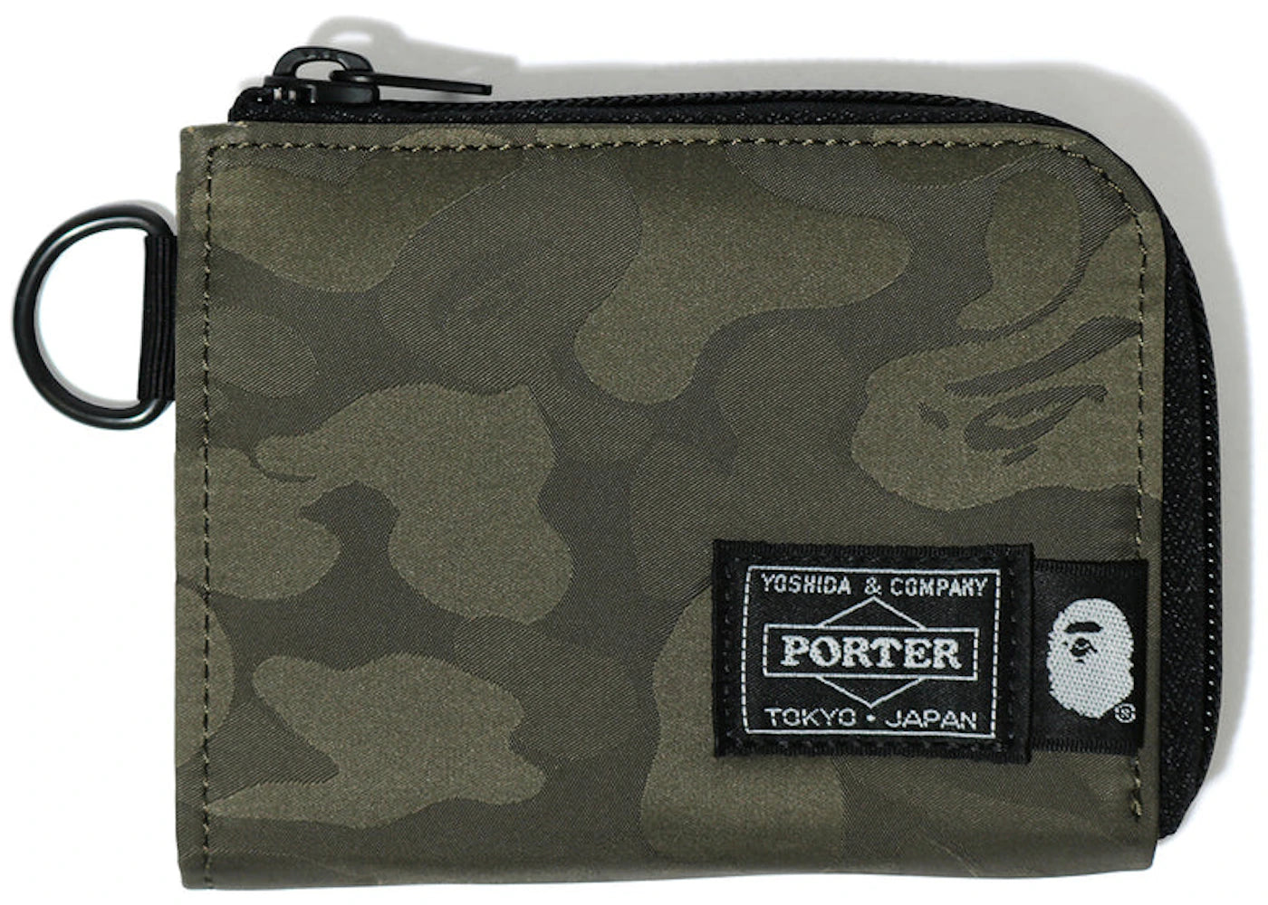BAPE x Porter Jacquard Camo Mini Wallet Olive Drab