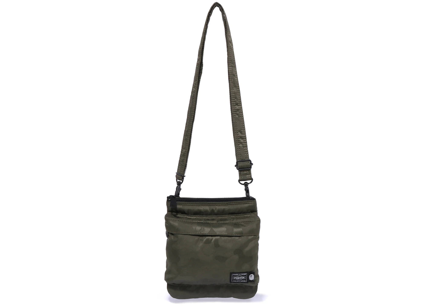 BAPE x Porter Solid Camo Shoulder Pouch Olive Drab