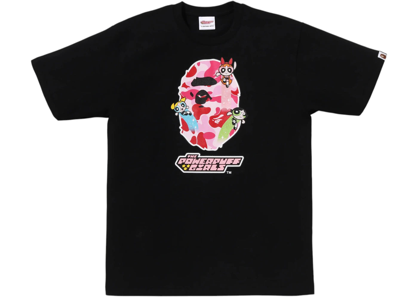 BAPE x Power Puff Girls Ape Head Tee Black