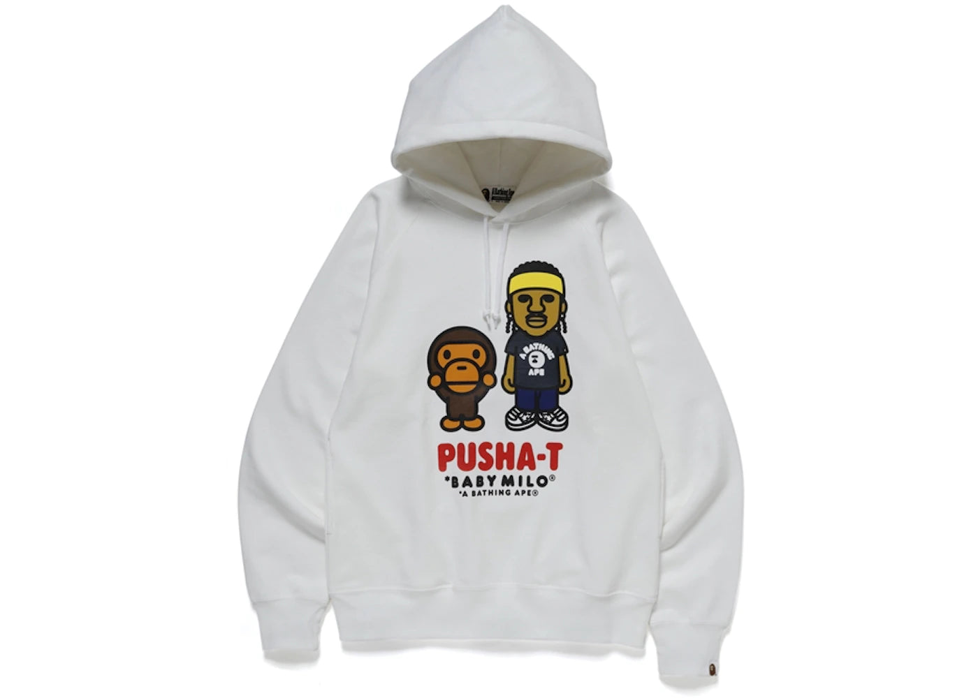 BAPE x Pusha T Baby Milo Pullover Hoodie White