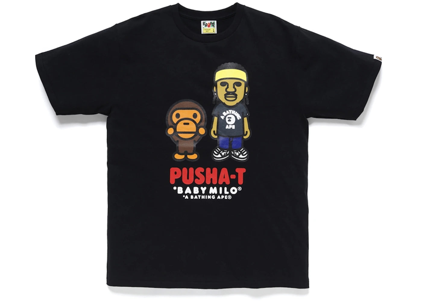 BAPE x Pusha T Baby Milo Tee Black