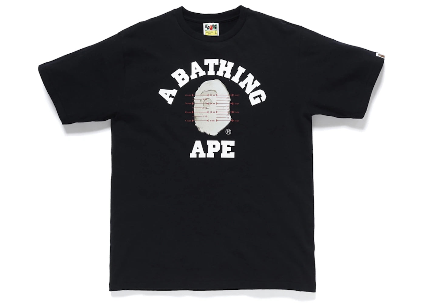 BAPE x Pusha T College Logo Tee Black
