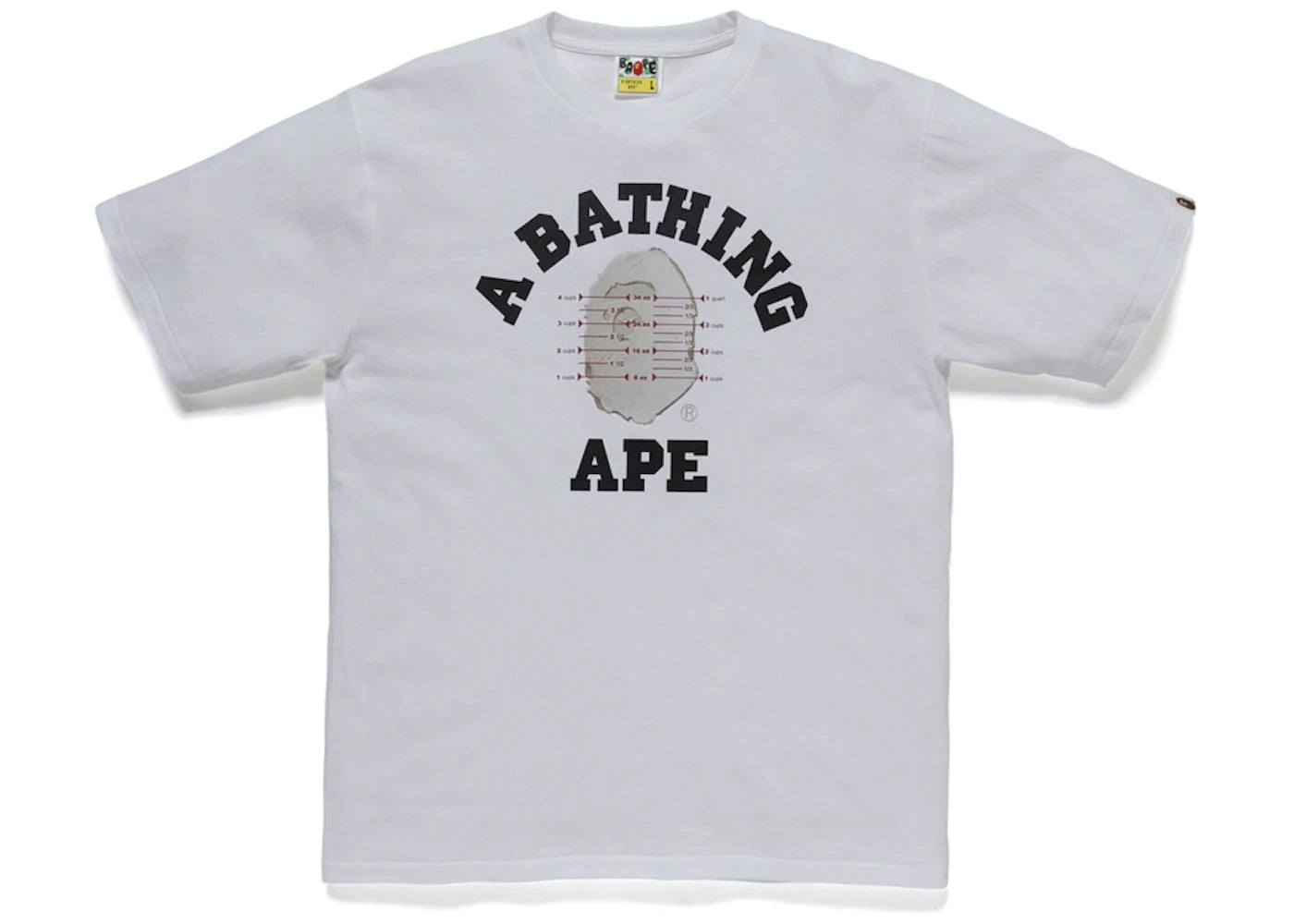 BAPE x Pusha T College Logo Tee White