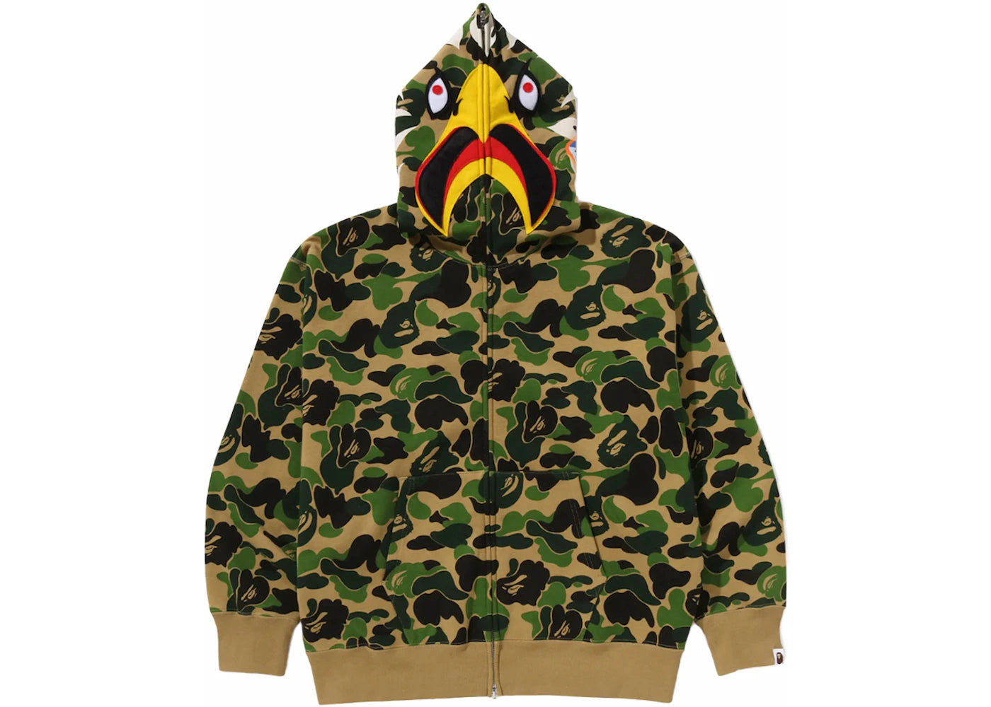 BAPE x READYMADE ABC Camo Eagle Relaxed Fit Full Zip Hoodie Green