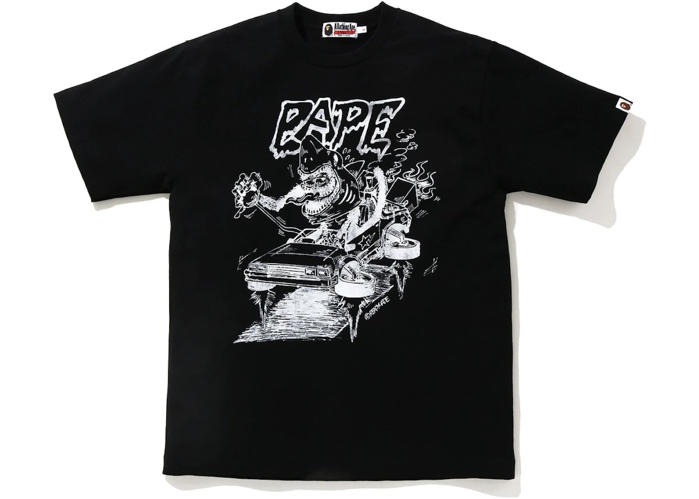 BAPE x READYMADE Shark Wide Tee Black
