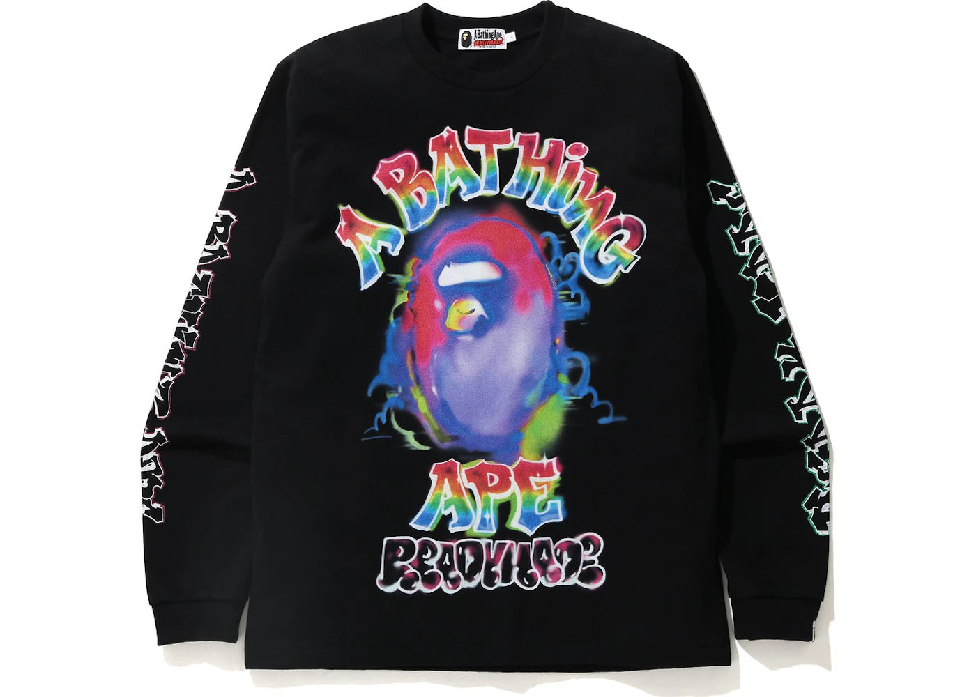 BAPE x READYMADE Spray Wide L/S Tee Black