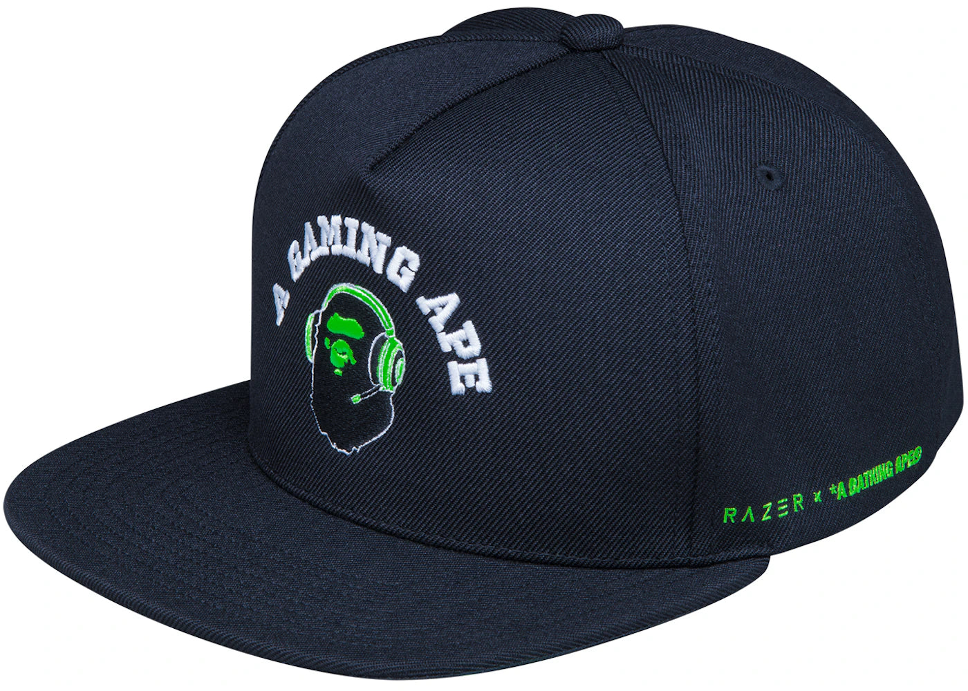 BAPE x Razer Snapback Cap Black Green