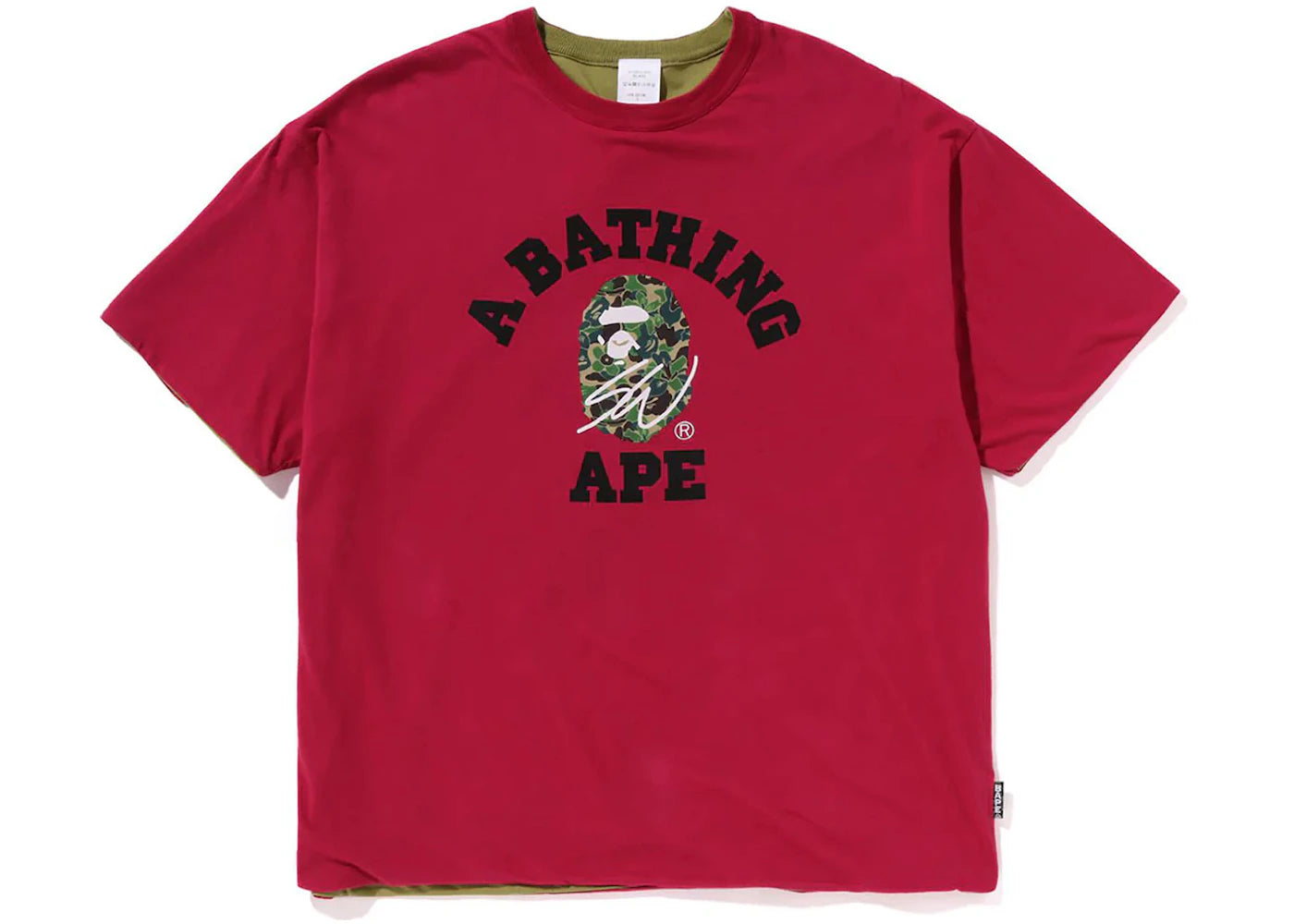 BAPE x Sean Wotherspoon Reversible Tee Burgundy