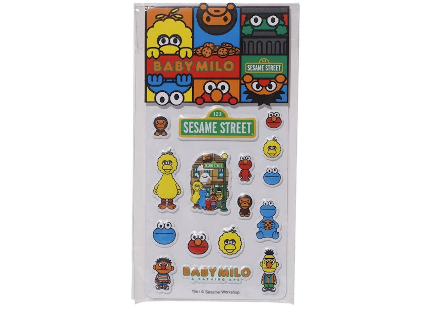 BAPE x Sesame Street 3D Sticker Mutli