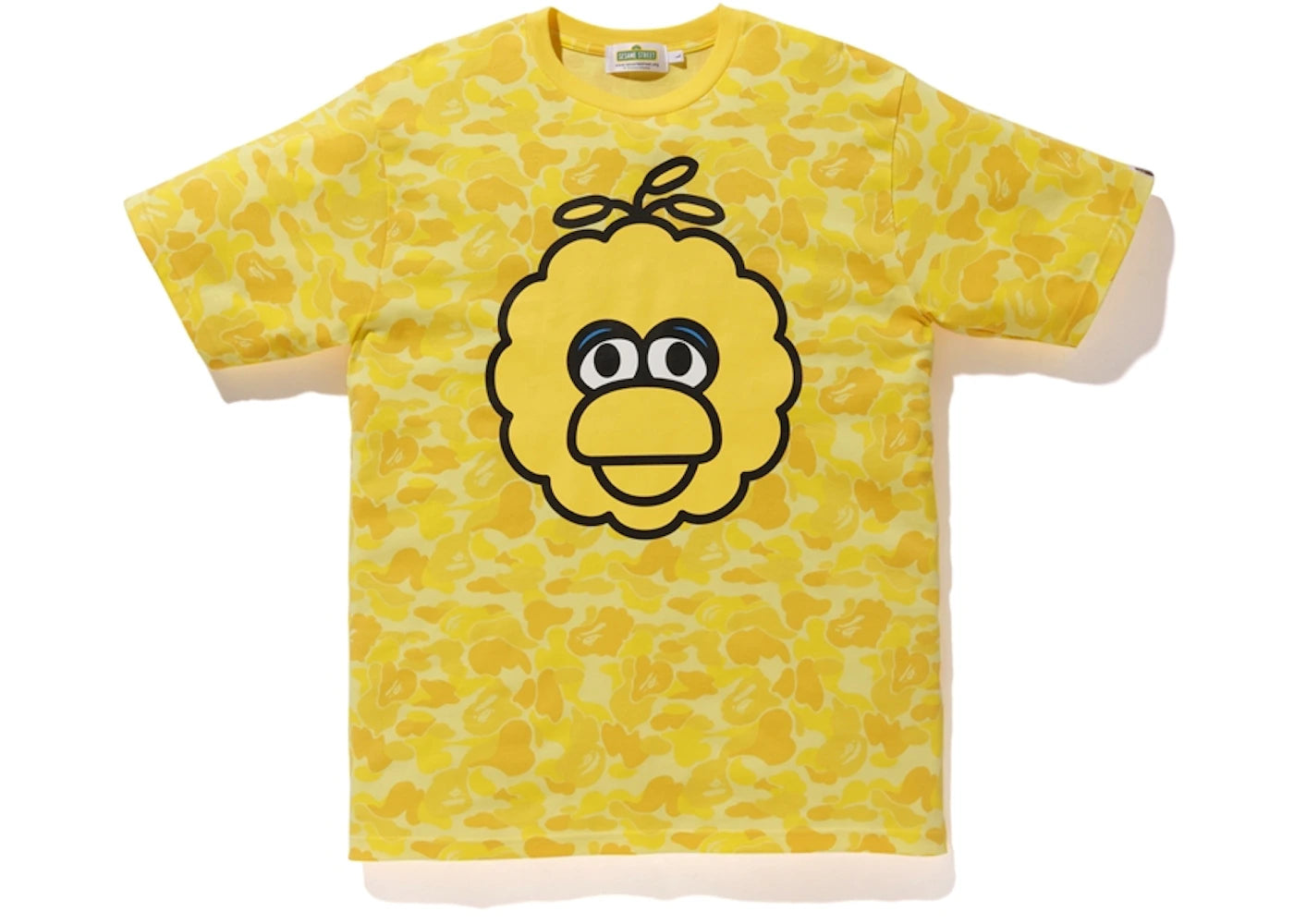 BAPE x Sesame Street ABC Camo Big Bird Tee Yellow