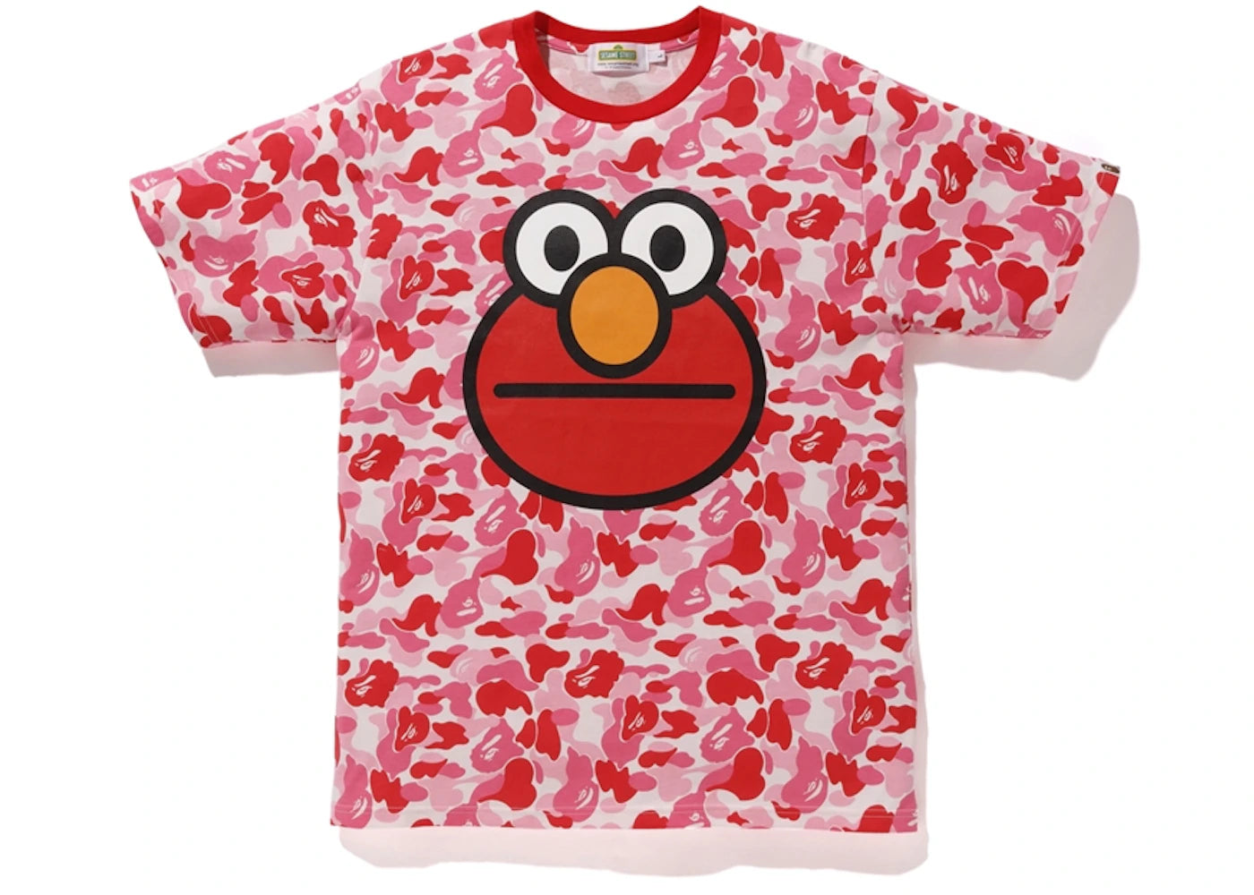 BAPE x Sesame Street ABC Camo Elmo Tee Pink