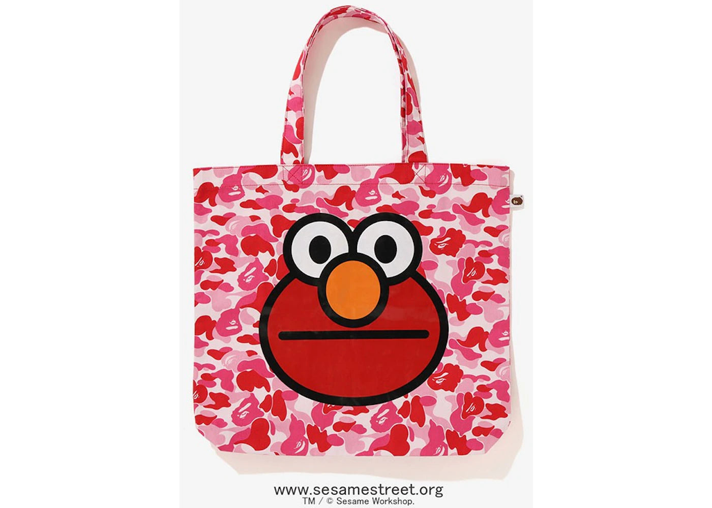 BAPE x Sesame Street ABC Camo Elmo Tote Pink