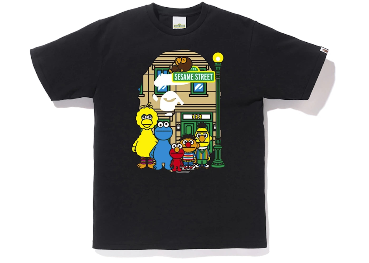 BAPE x Sesame Street Ape Head Tee Black