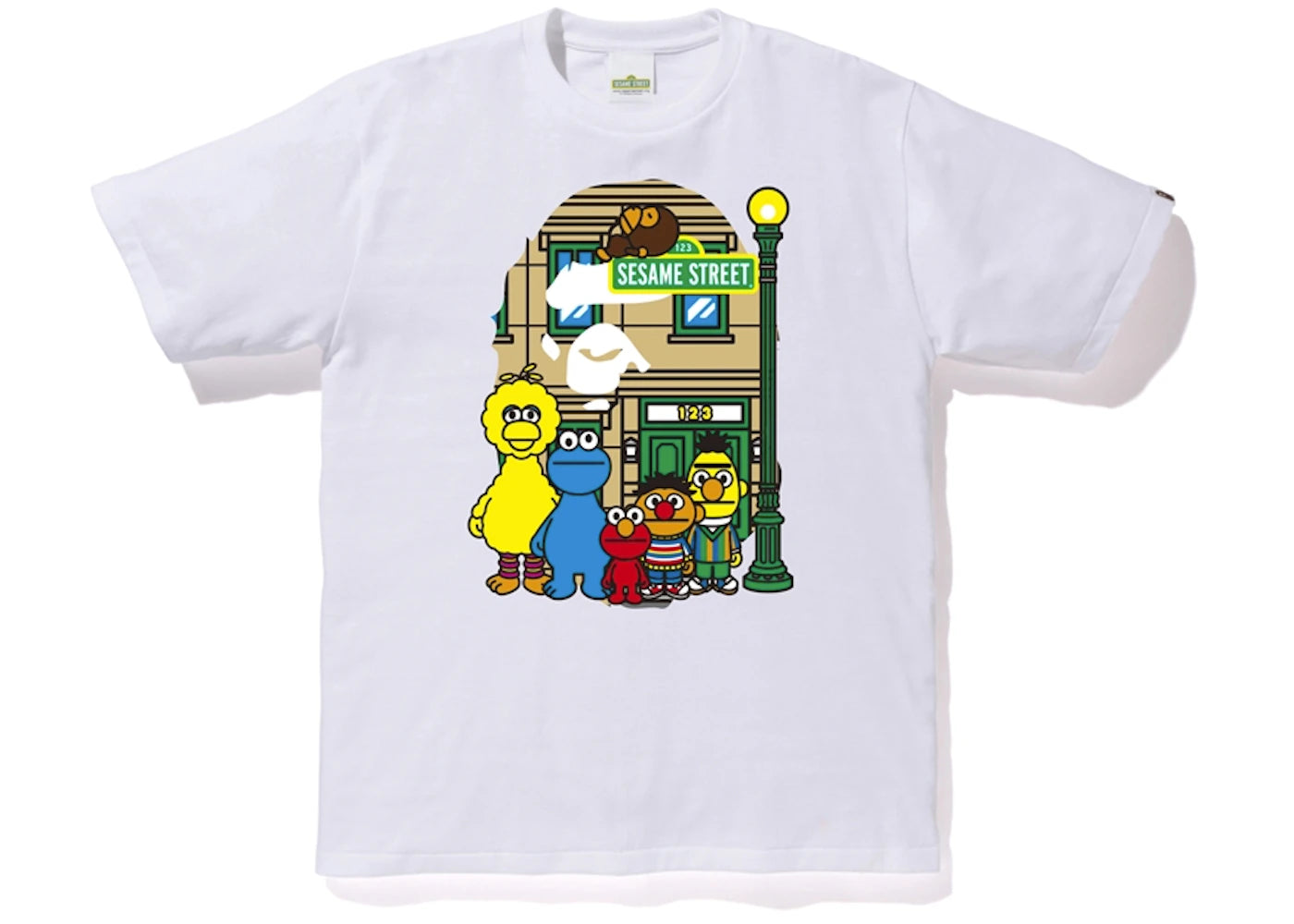 BAPE x Sesame Street Ape Head Tee White