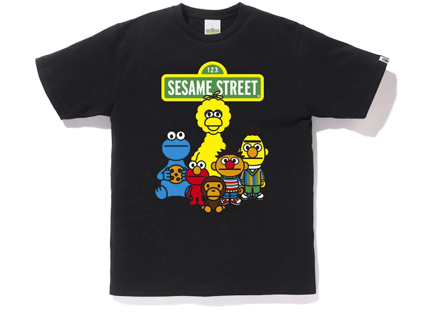 BAPE x Sesame Street Characters Tee #1 Black