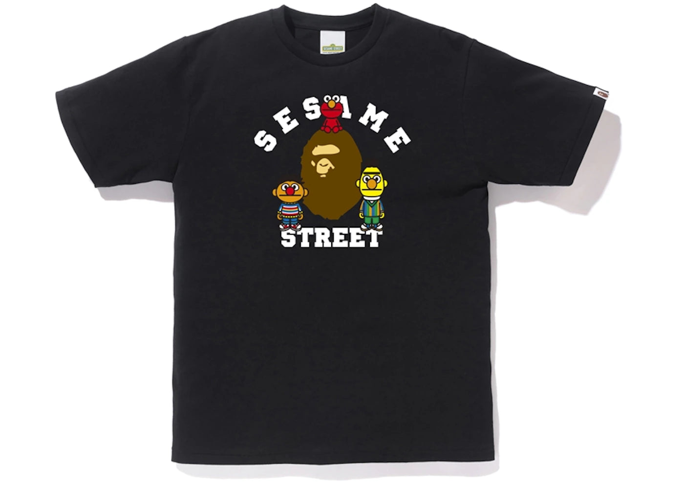 BAPE x Sesame Street College Tee Black