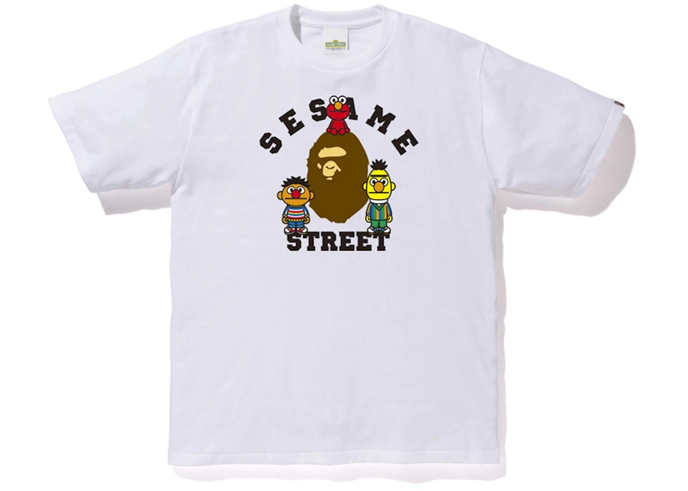BAPE x Sesame Street College Tee White