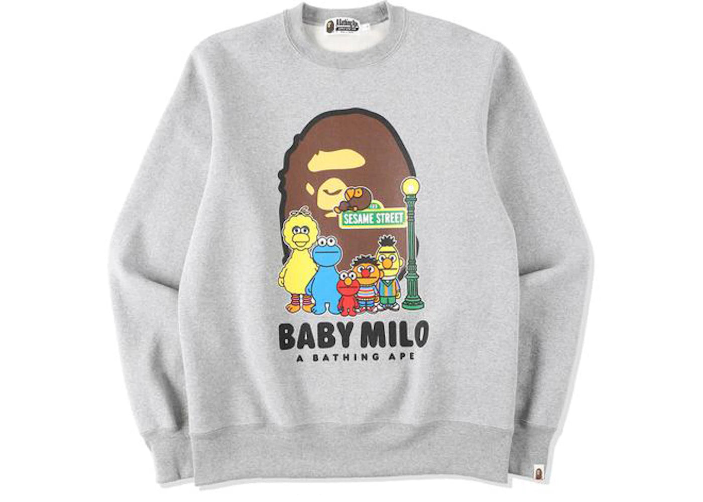 BAPE x Sesame Street Crewneck Gray