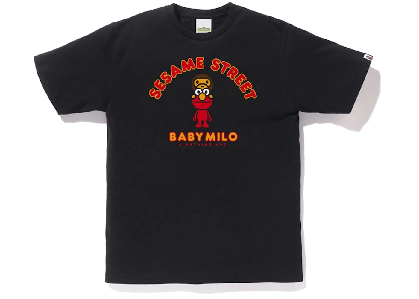 BAPE x Sesame Street Milo & Elmo Tee Black