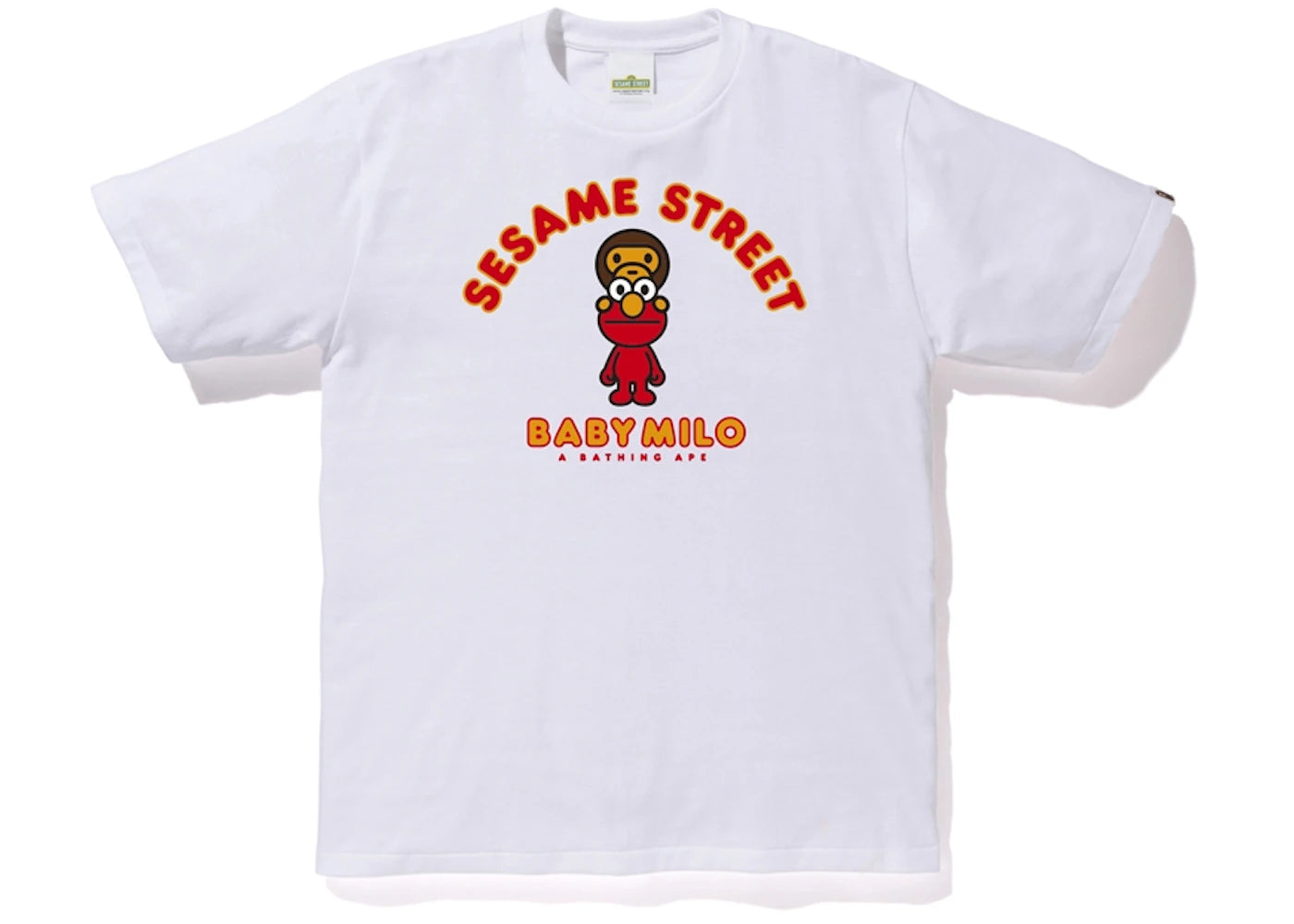 BAPE x Sesame Street Milo & Elmo Tee White