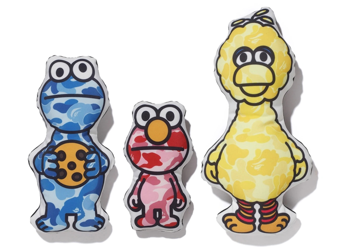 BAPE x Sesame Street Plush Toy Set Multi
