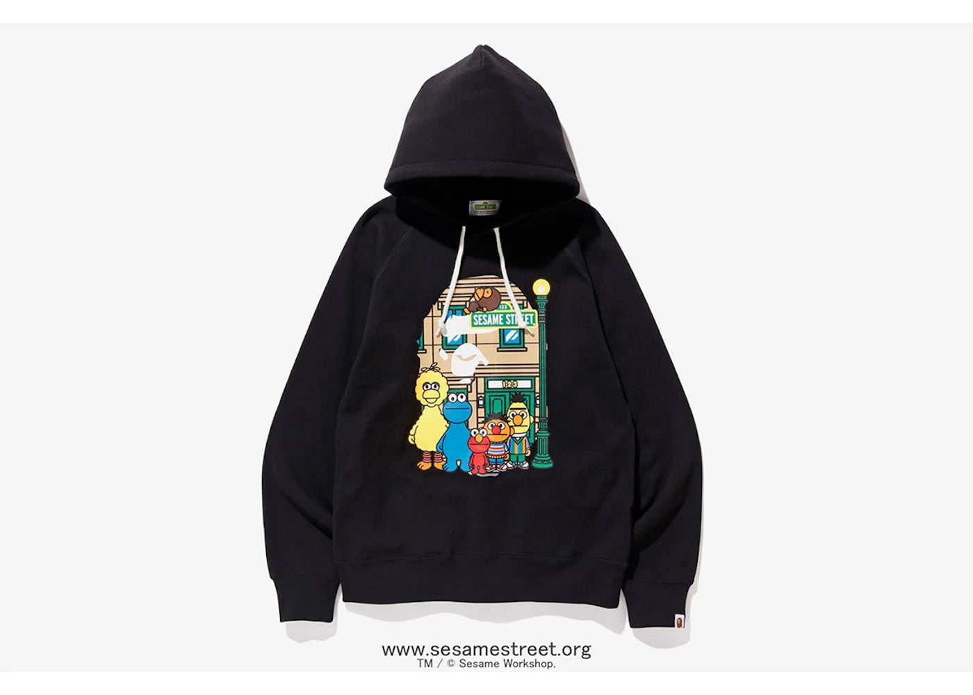 BAPE x Sesame Street Pullover Hoodie Black