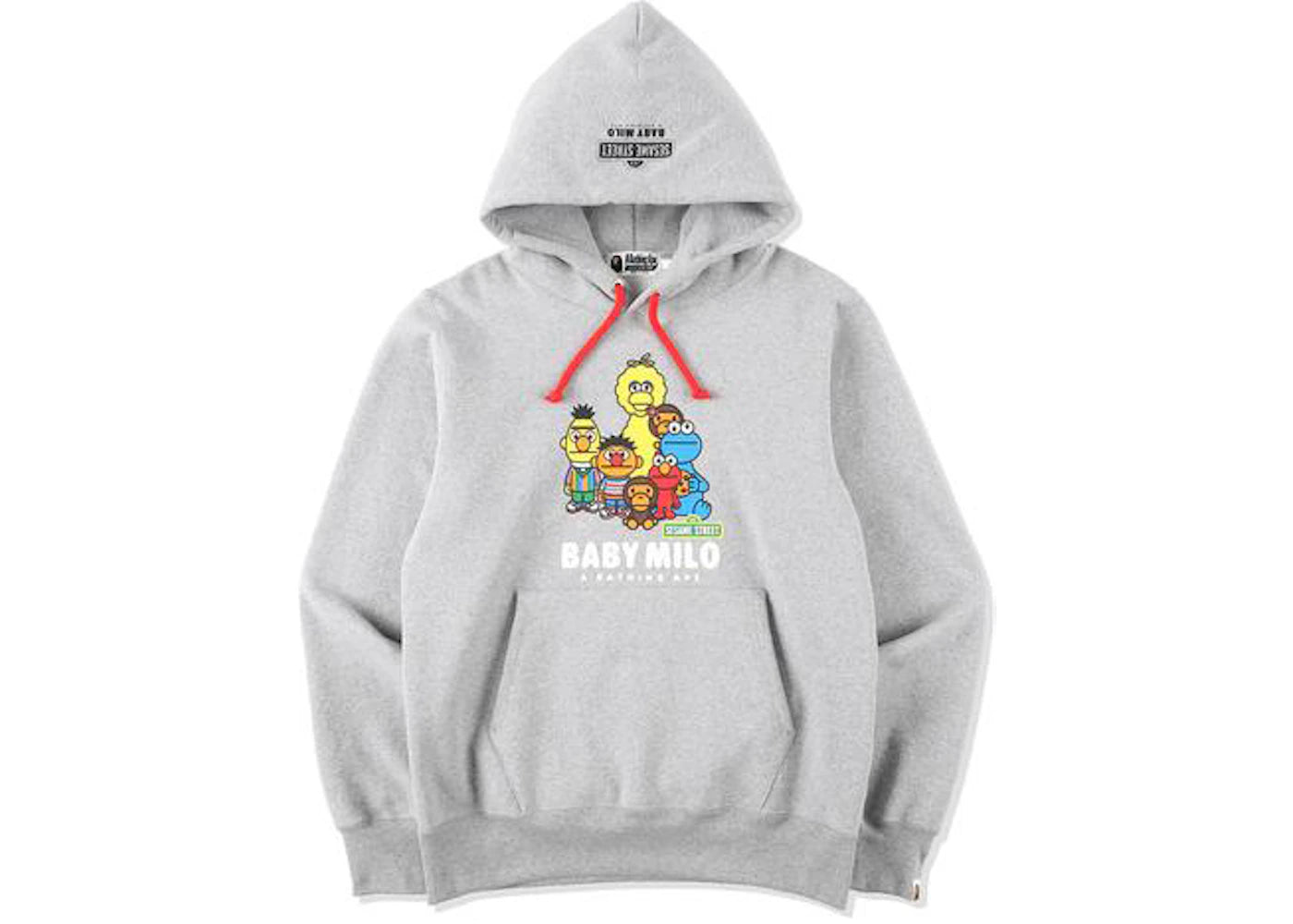 BAPE x Sesame Street Pullover Hoodie Gray