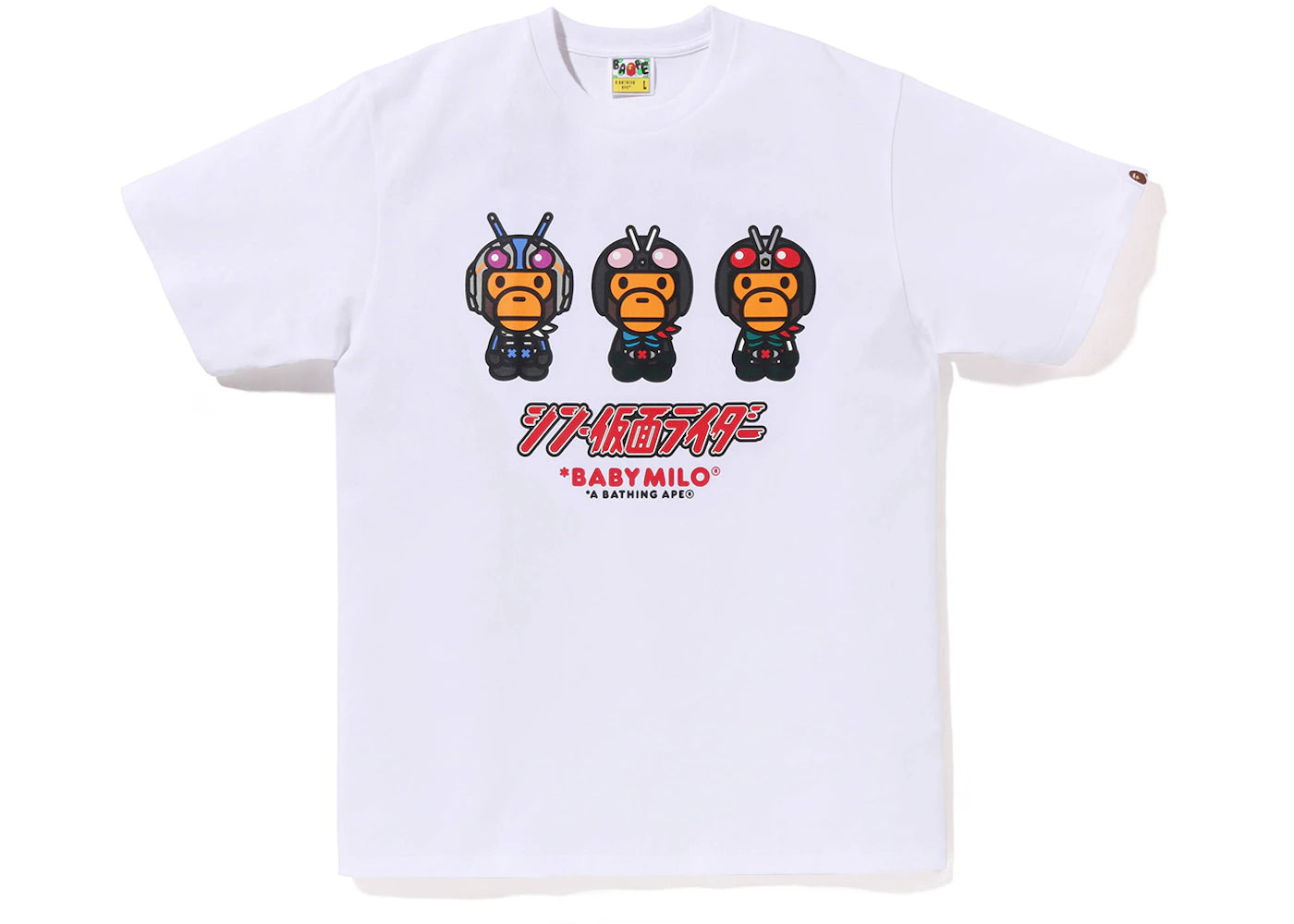 BAPE x Shin Kamen Rider #2 Baby Milo Tee White