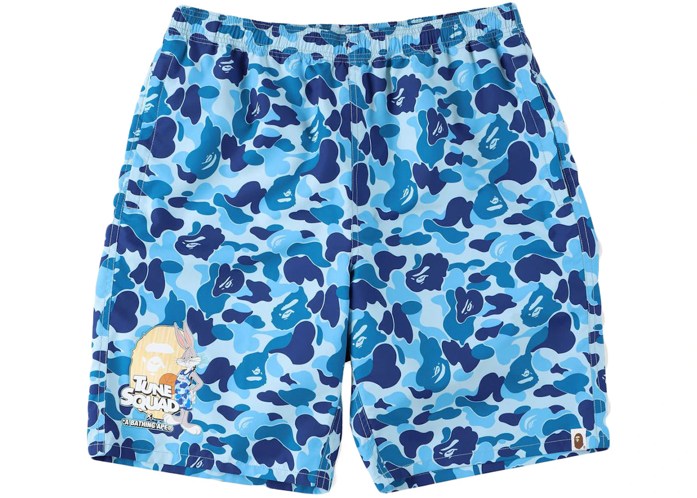 BAPE x Space Jam ABC Camo Beach Shorts Shorts Blue