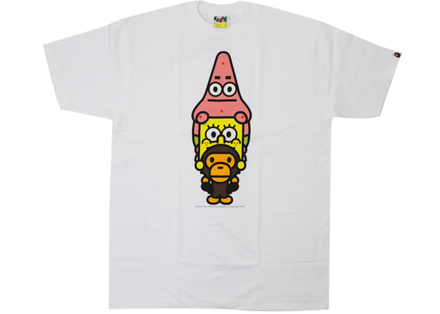 BAPE x Spongebob Patrick on Spongebob on Milo Tee White