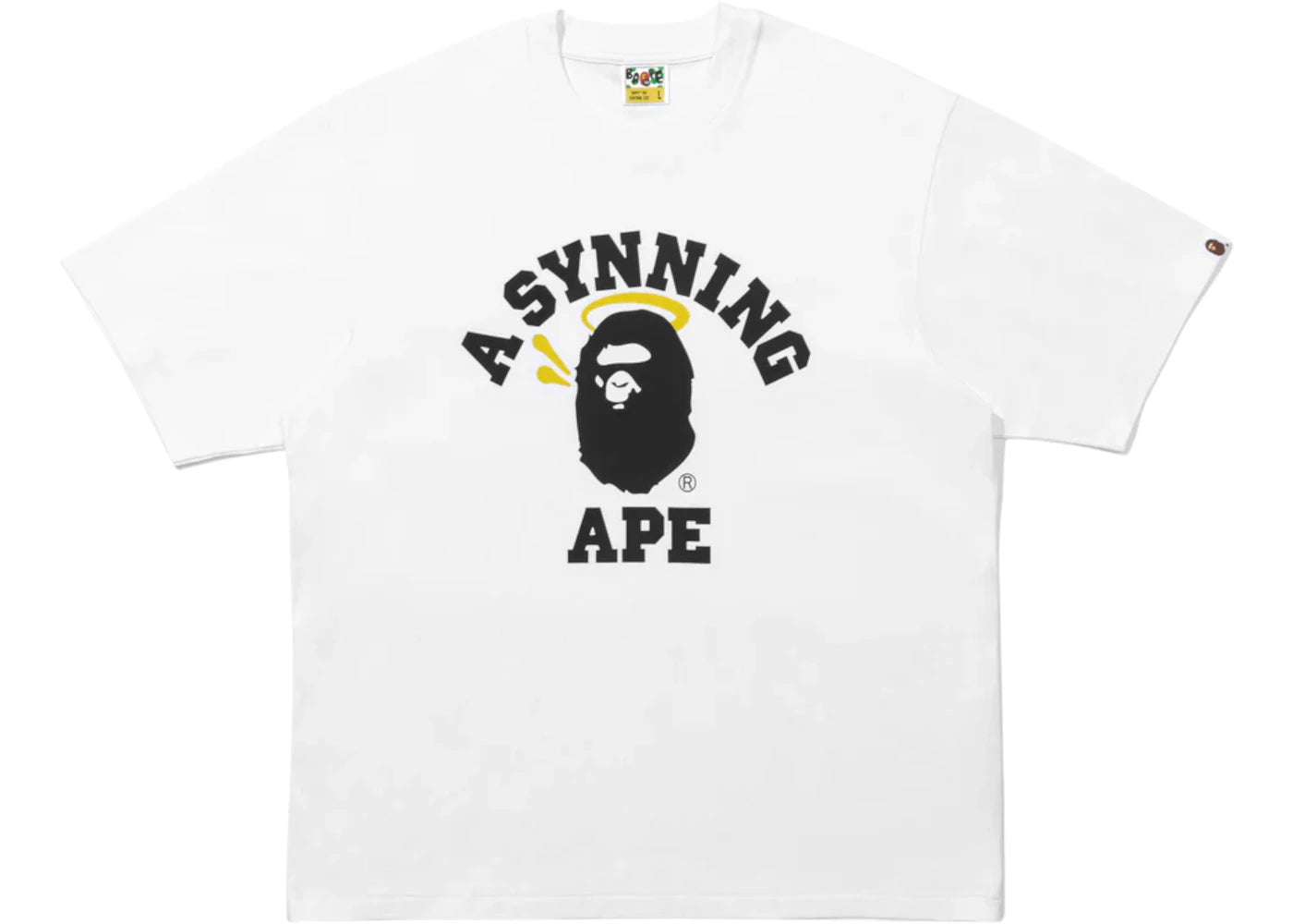 BAPE x Spotify x Central Cee College Relaxed Fit Tee White