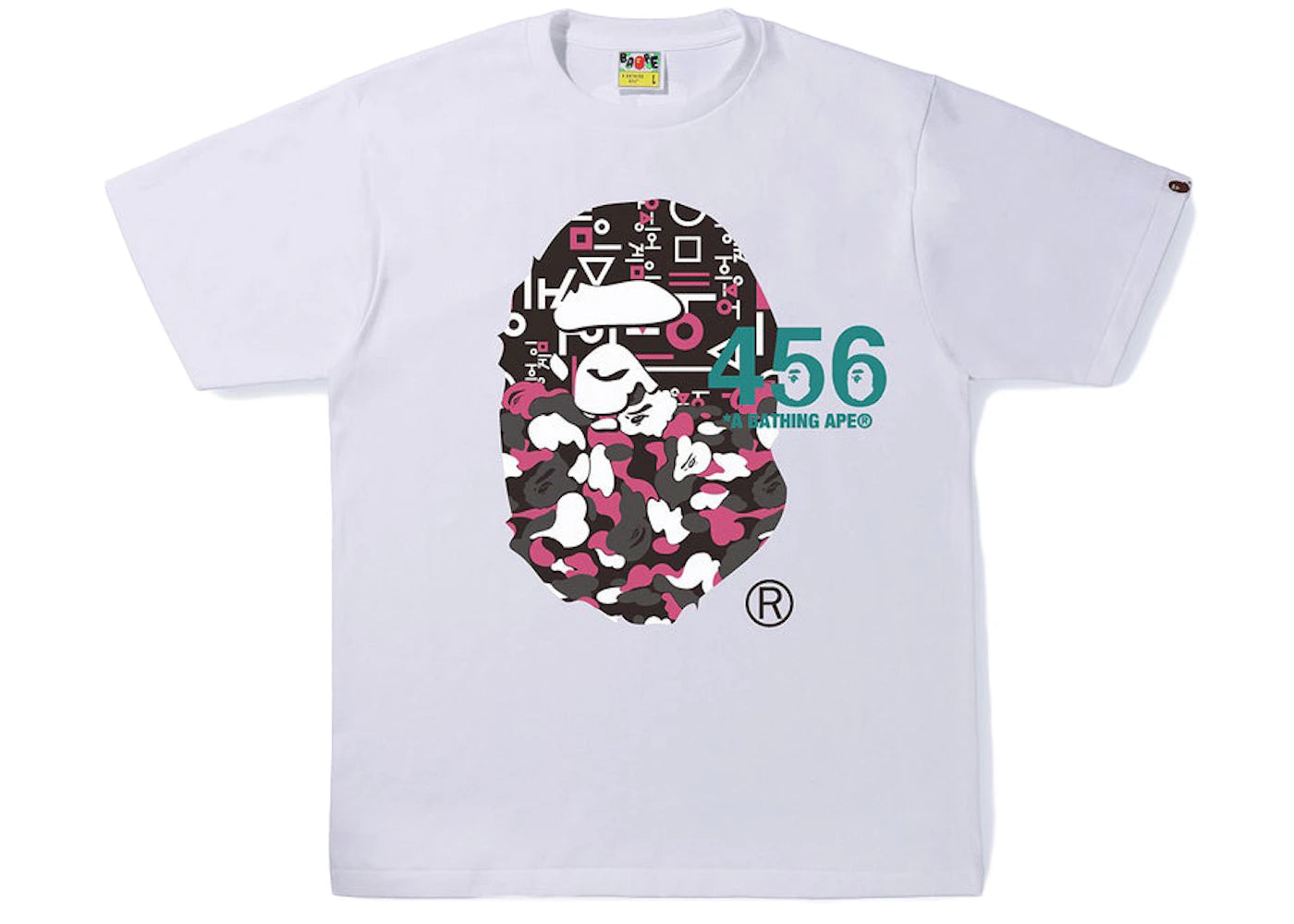 BAPE x Squid Game Ape Head Tee White