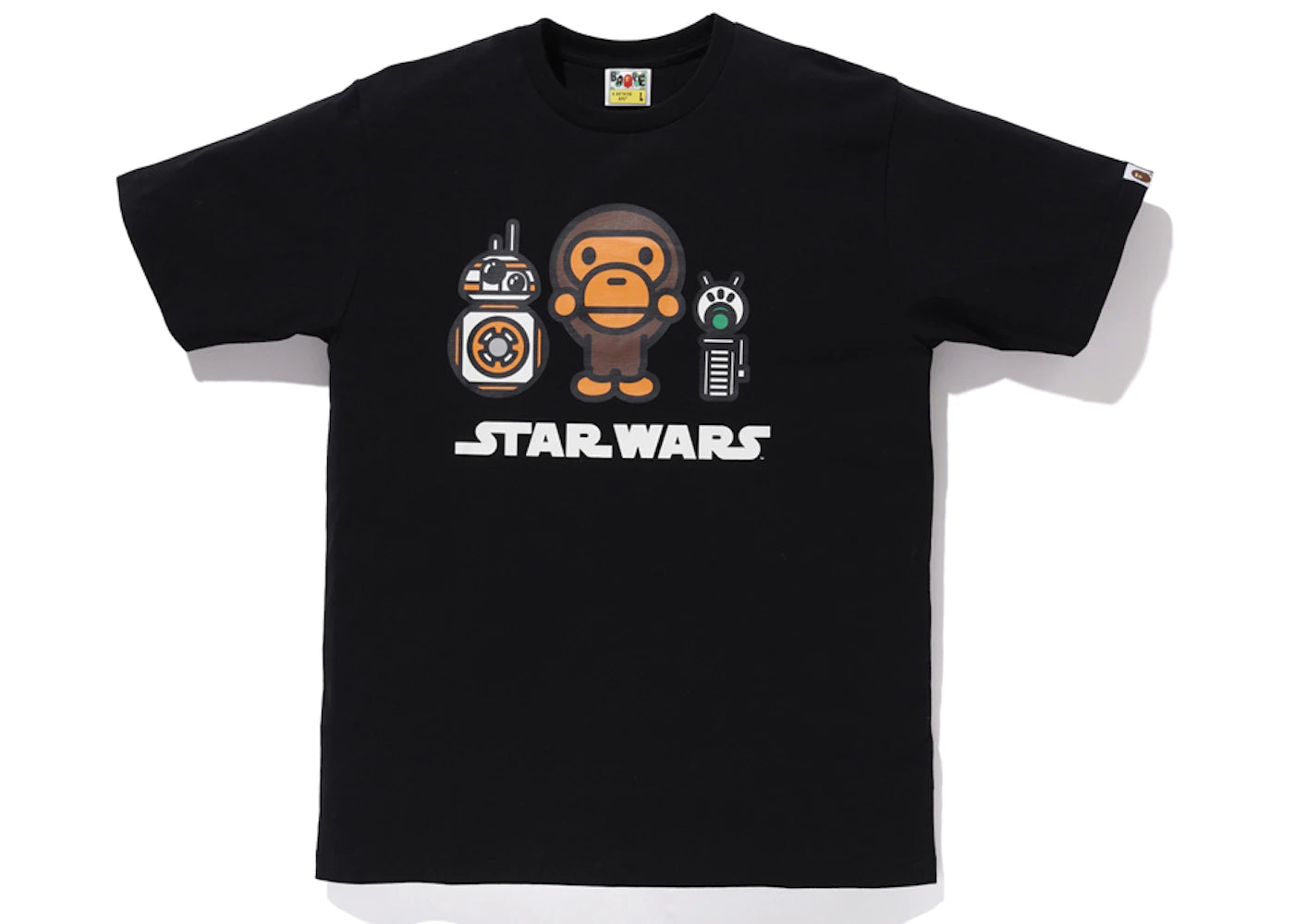 BAPE x Star Wars BB-8 & D-O Tee Black