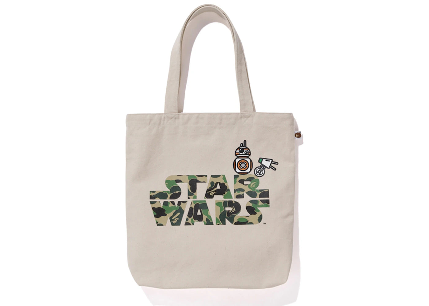 BAPE x Star Wars BB-8 & D-O Tote Bag Ivory