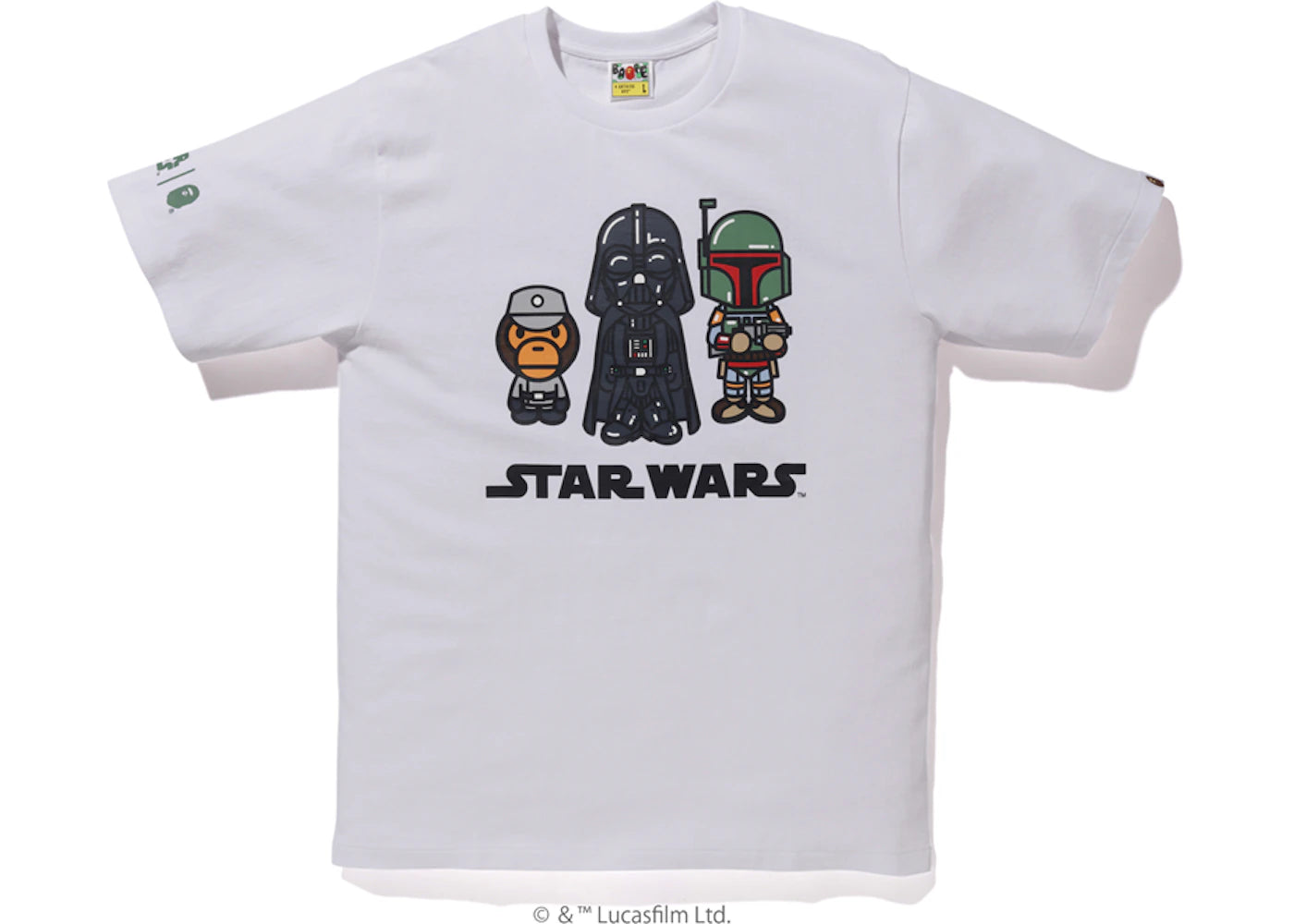 BAPE x Star Wars Baby Milo Boba Fett Tee White