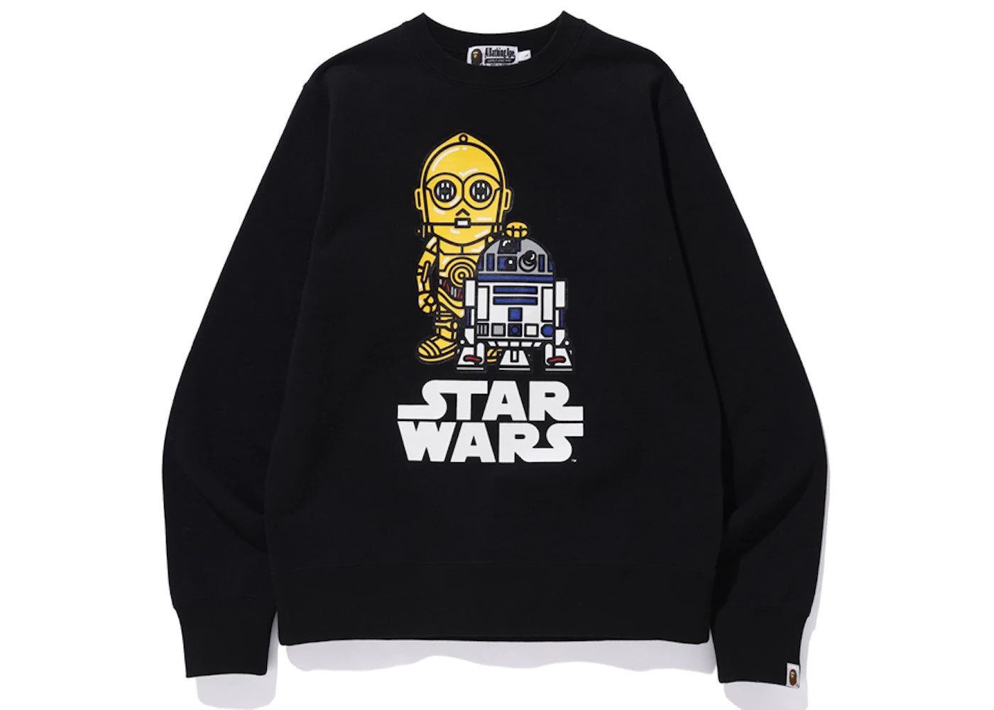 BAPE x Star Wars R2-D2 & C-3PO Crewneck Black